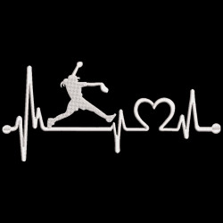 Bowling Girl Heart Beat Embroidery Design