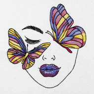 Butterflies Girl Face
