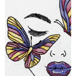 Butterflies Girl Face