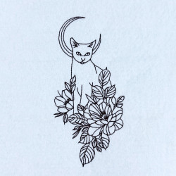 Cat With Flowers