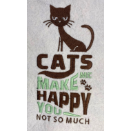 Cats Make Me Happy Quote