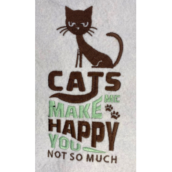 Cats Make Me Happy Quote