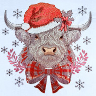 Christmas Highland Cow