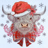 Christmas Highland Cow