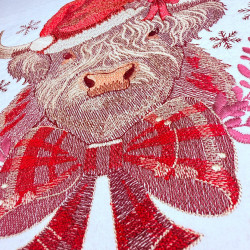 Christmas Highland Cow