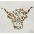 Highland Cow With Flowers