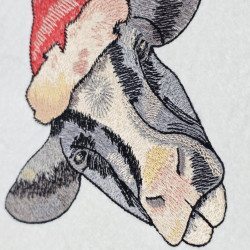 Cow Face With Santa Hat