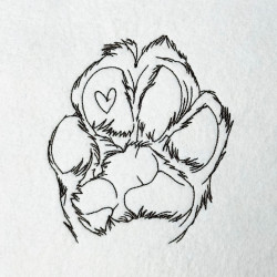 Dog Paw Line Art