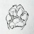 Dog Paw Line Art