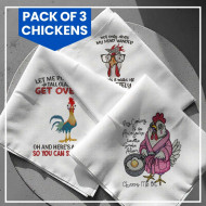 Chickens Pack of 3 Embroidery Designs
