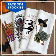 Pack of 4 Spookies Embroidery Designs