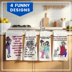 Pack of 4 Funny Ladies Embroidery Designs