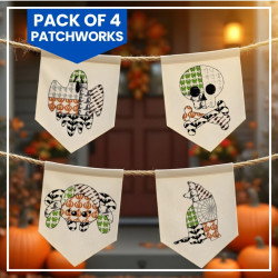 Pack of 4 Patch Works Embroidery Designs