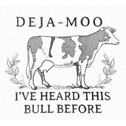 Deja Moo Funny Saying