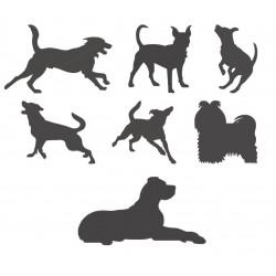 Dog Silhouette Pack 6