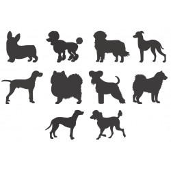 Dog Silhouette Pack 3