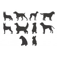 Dog Silhouette Pack 4