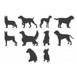 Dog Silhouette Pack 4