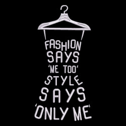 Fashion Says Dress Word Art Embroidery Design
