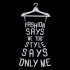 Fashion Says Dress Word Art Embroidery Design