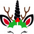 Christmas Unicorn Party Prop Vector Only