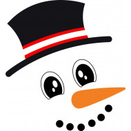 Snowman Face Vector Only