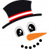 Snowman Face Vector Only