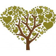 Healthy Heart Tree Vector+Embroidery