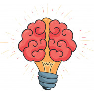 Brain Bulb Vector Only