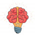 Brain Bulb Vector Only