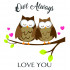 Owl Love Vector Only