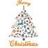 Merry Christmas Tree Vector Only
