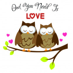 Owl you Need Is Love Vector Only