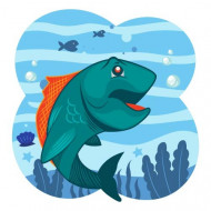 Under Water Fish Vector Only