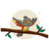 Little Bird On A Branch Vector Only