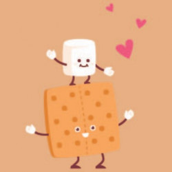 White And Brown Cane Sugar Piece Cube Character Vector Only