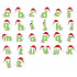 Christmas Hat Small Letters Vector pack