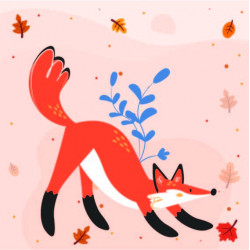Autumn Fox Vector Only