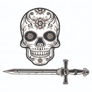 Sword With Skull Vector Only