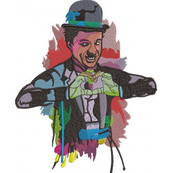Comedian Embroidery Design