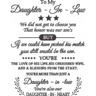 To My Daughter in Law