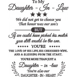 To My Daughter in Law