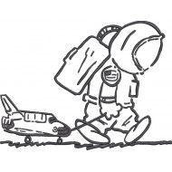 Baby Astronaut with Toy Aircraft