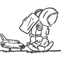 Baby Astronaut with Toy Aircraft