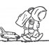 Baby Astronaut with Toy Aircraft