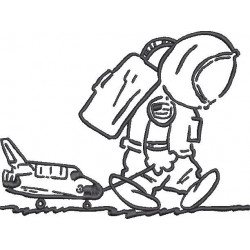 Baby Astronaut with Toy Aircraft