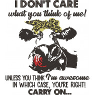 Carry On Cow Quote