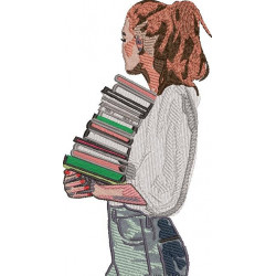 Girl Carrying Books