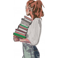 Girl Carrying Books