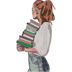 Girl Carrying Books